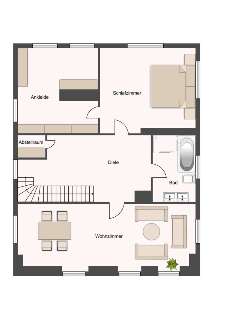 Grundriss Haus 1. OG