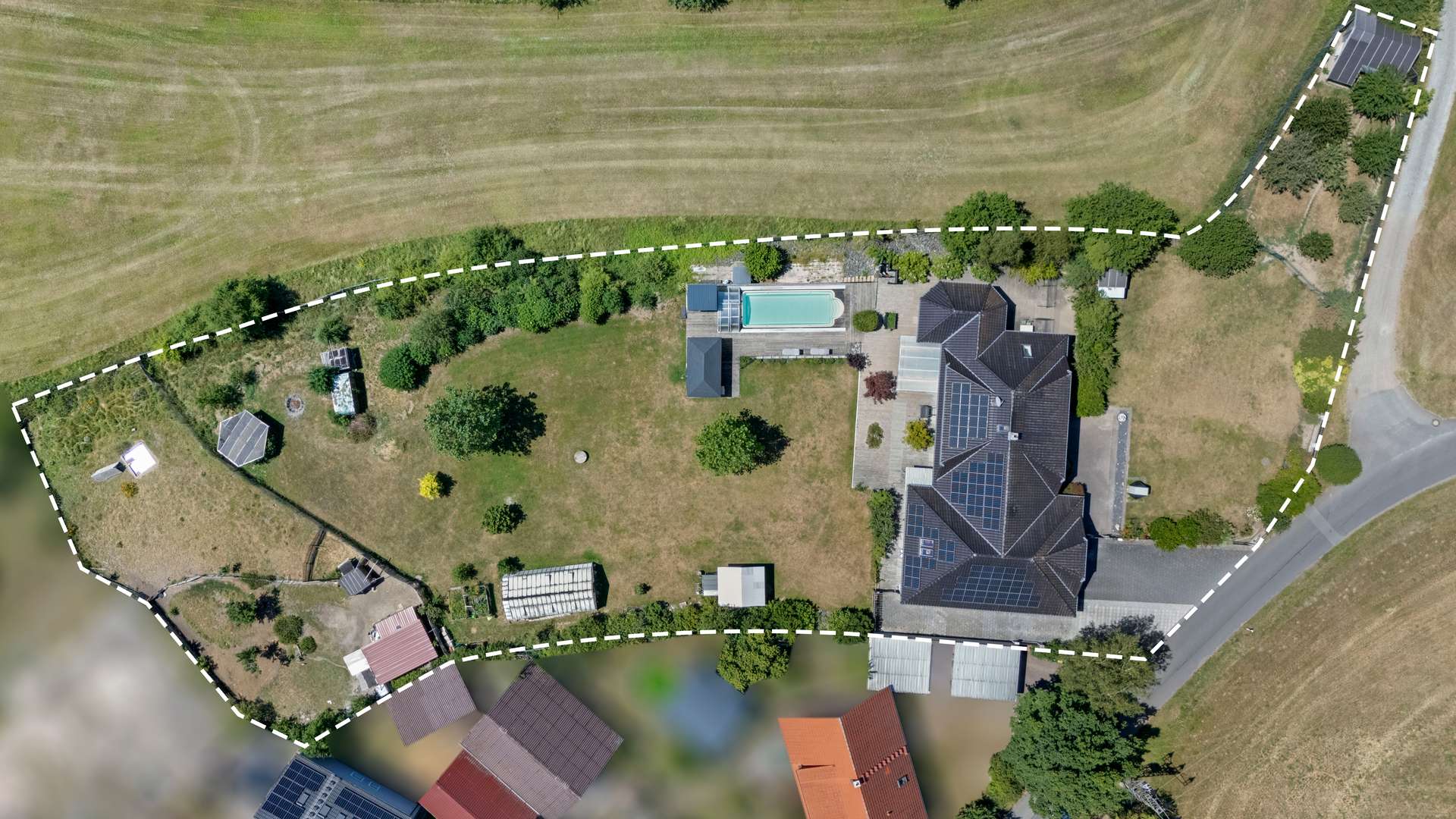 Grundstück eingezeichnet