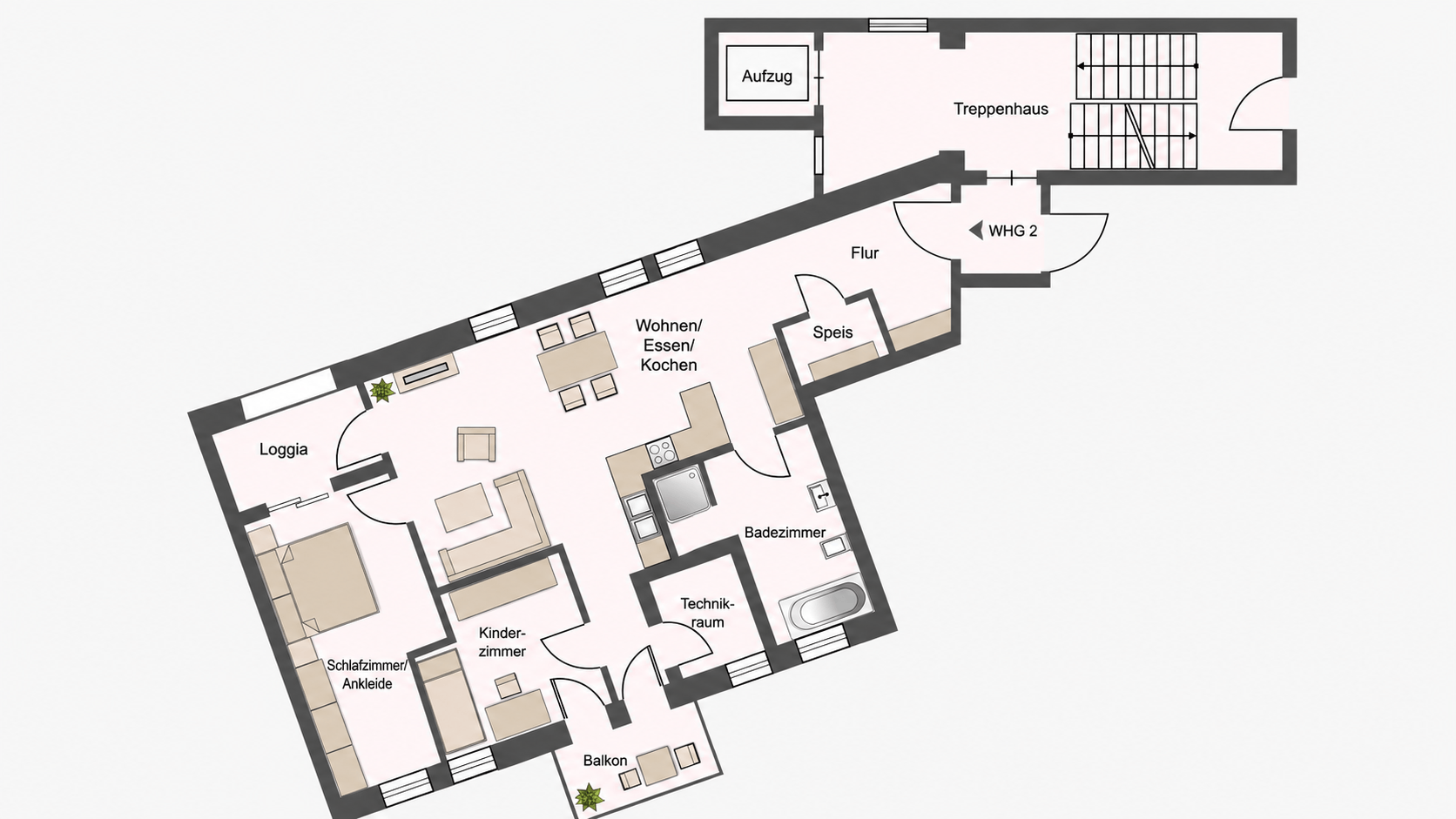Grundriss 1. Obergeschoss