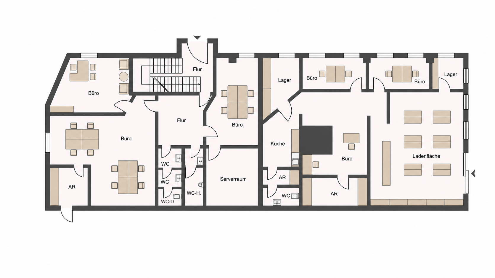 Grundriss Geschäftshaus EG
