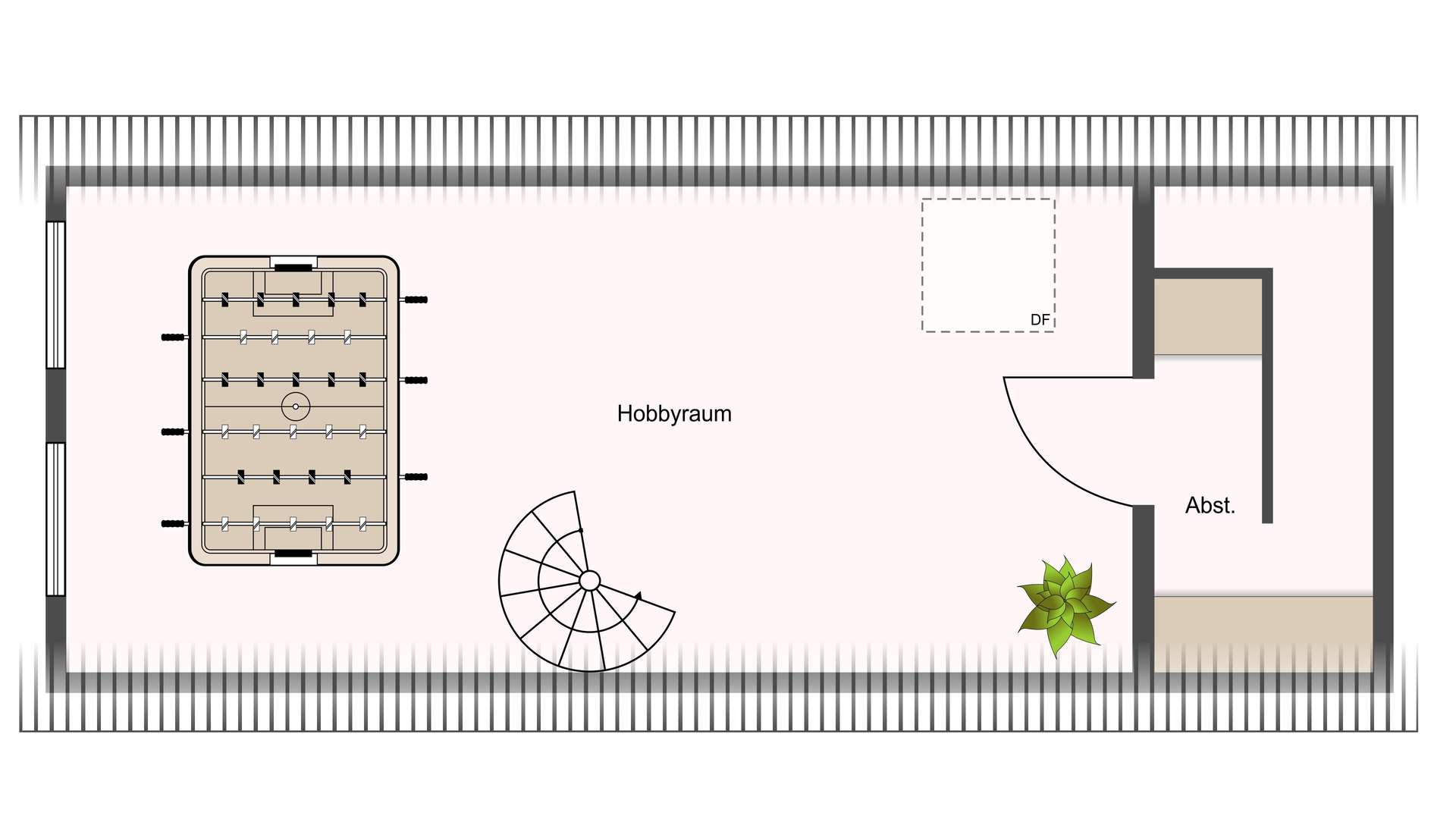 Grundriss Dachboden
