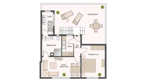 Grundriss - 1. OG - Rückgeb. - Nr. 3